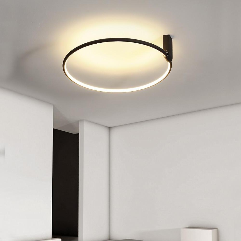 24'' LED 2-Light 1-Light Single Design Flush Mount Lights Nordic Style LED Acrylic Metal Ceiling Lights-dazuma