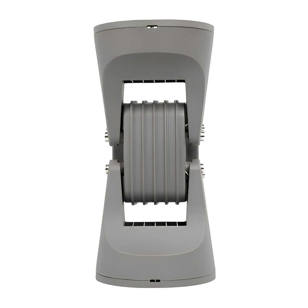 Adjustable outdoor wall light with black finish enhancing a modern exterior.