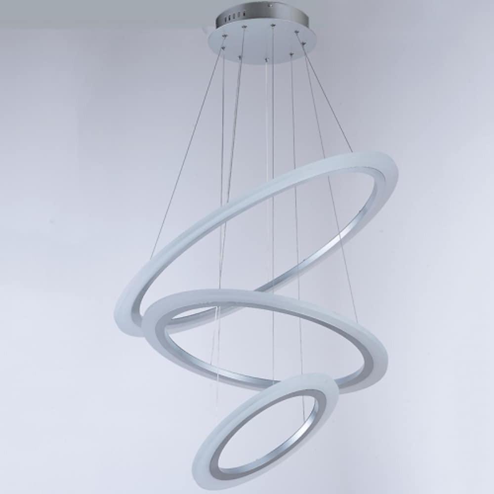 3 - Ring Modern Mid Century Chandelier