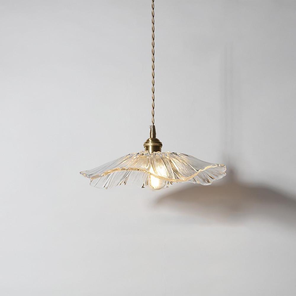 12'' LED 1-Light Single Design Pendant Light Nordic Style Traditional Classic Copper Glass Hemp Rope Island Lights