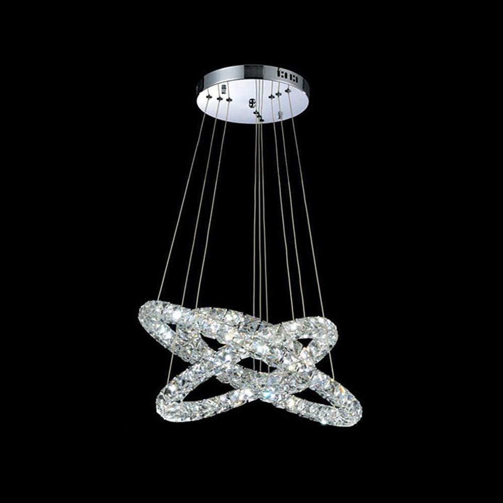 Luxury Crystal LED Chandelier 3 - Tier Geometric or Stacked LED Pendant light