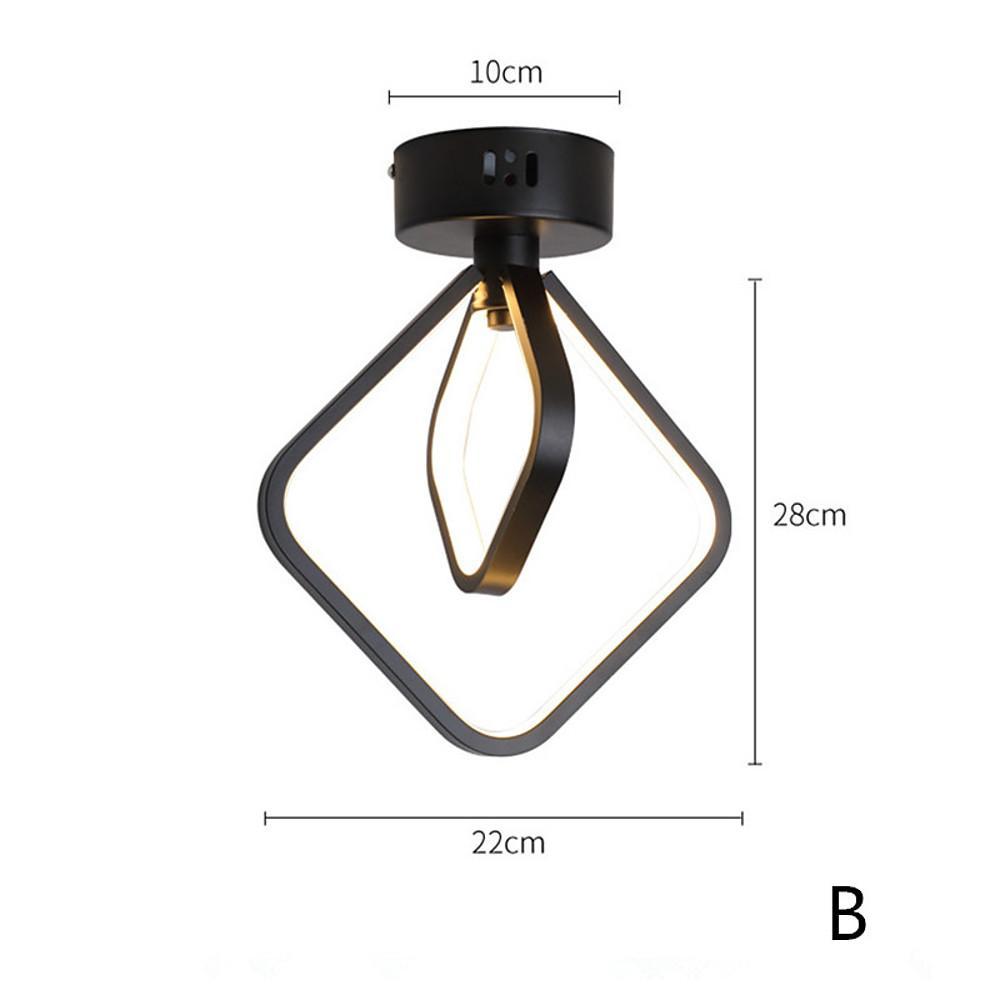 9'' LED 1-Light Geometric Shapes Flush Mount Lights Modern LED Metal Aluminum Acrylic Flush Mounts Semi Flush Mounts-dazuma