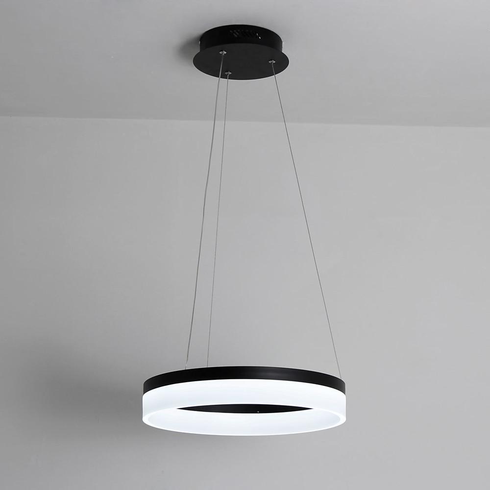 16'' LED 1-Light Single Design Pendant Light Modern LED Aluminum Acrylic Circle Circle Design-dazuma