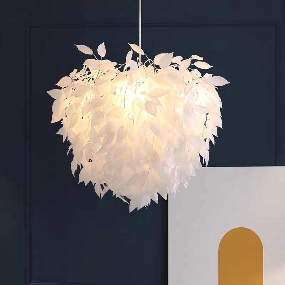 24'' LED 4-Light Lantern Desgin Chandelier Modern Metal Fabric Plastic Chandeliers-dazuma