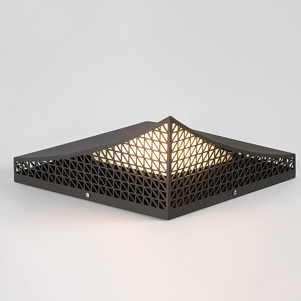 Industrial Solar Garden Light with Elegant Mesh Design