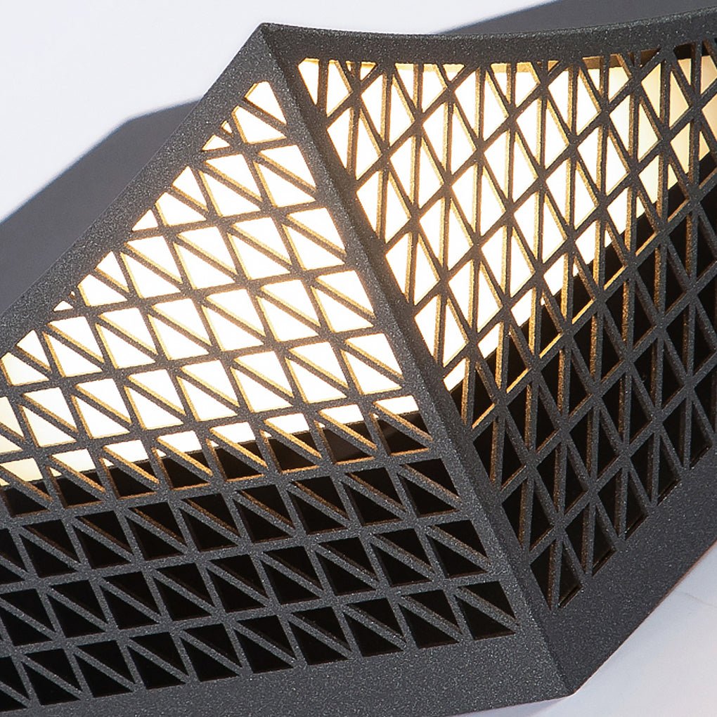 Industrial Solar Garden Light with Elegant Mesh Design