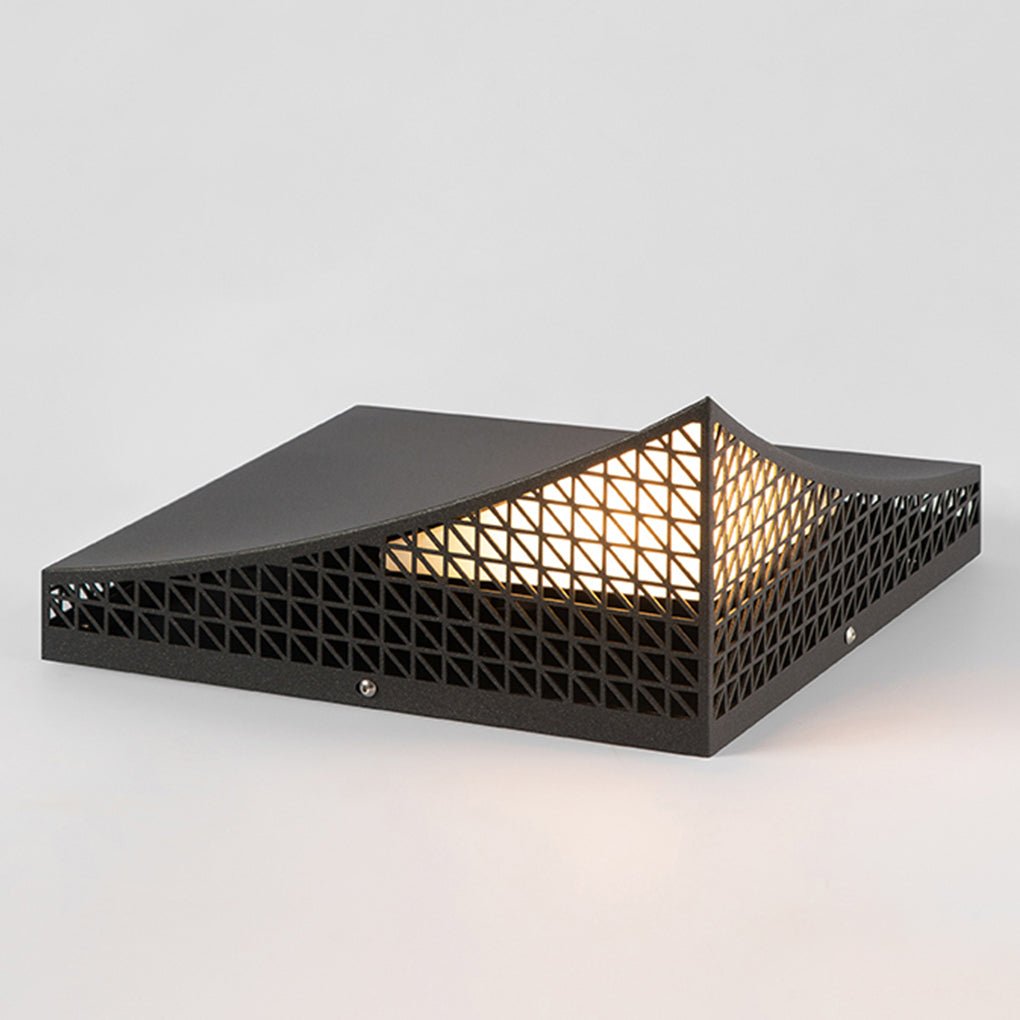 Industrial Solar Garden Light with Elegant Mesh Design