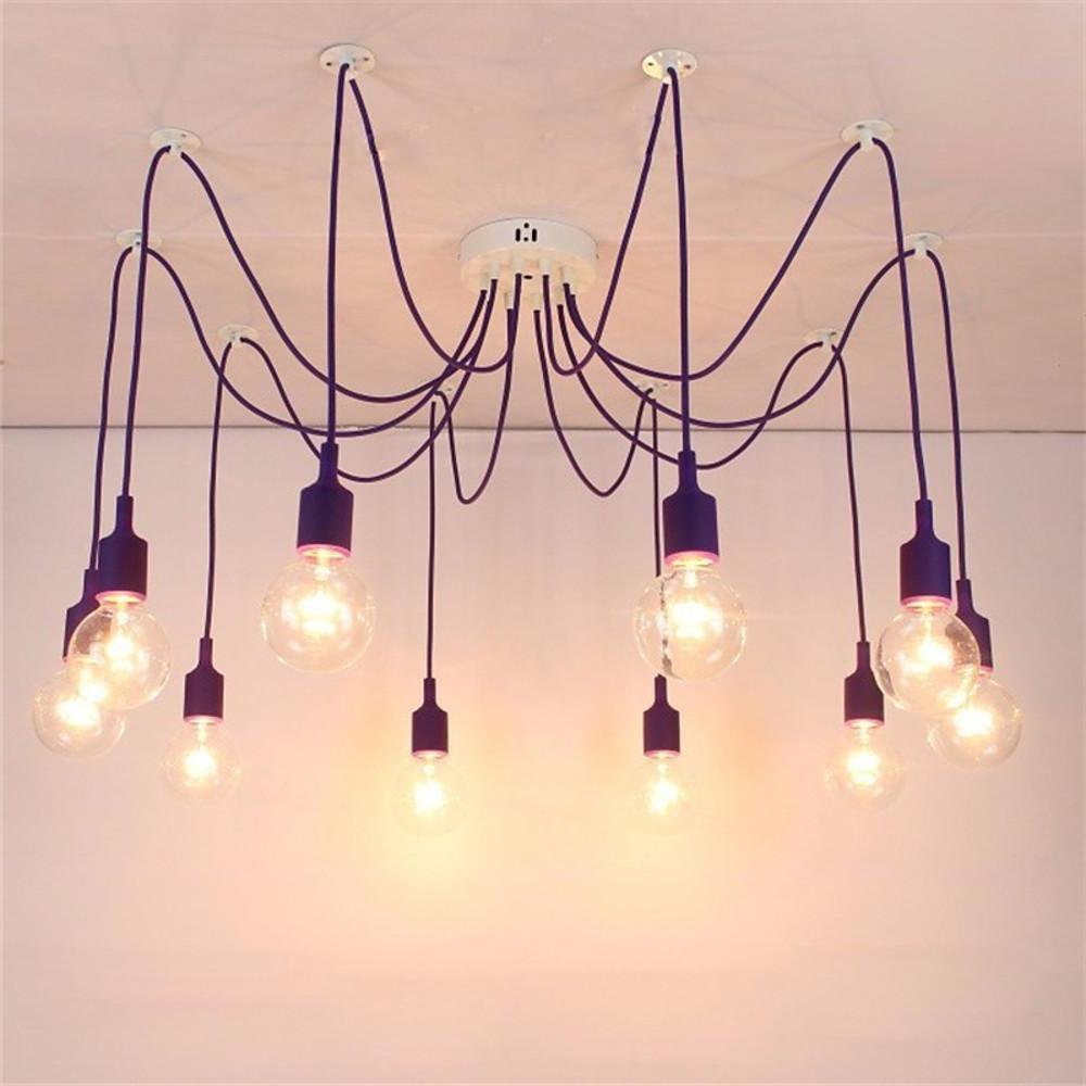 Cluster Spider Pendant Lighting 10 - heads DIY Adjustable Ceiling Lights