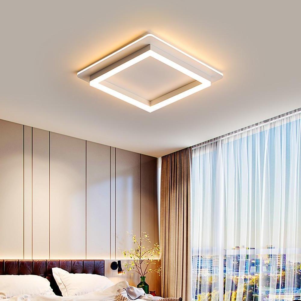 16'' LED 1-Light Flush Mount Lights Modern LED Metal Acrylic Linear Ceiling Lights