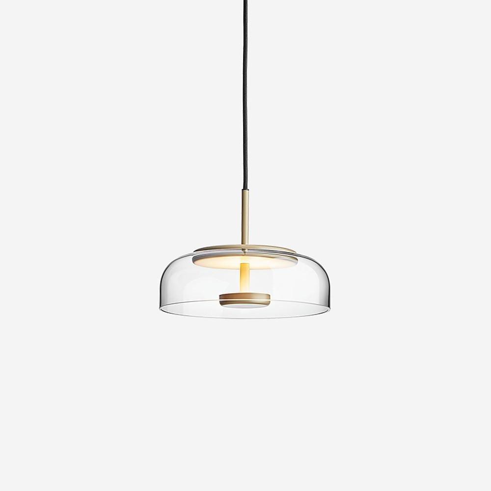 9'' LED 1-Light Single Design Pendant Light Nordic Style Modern Glass Metal Island Lights-dazuma
