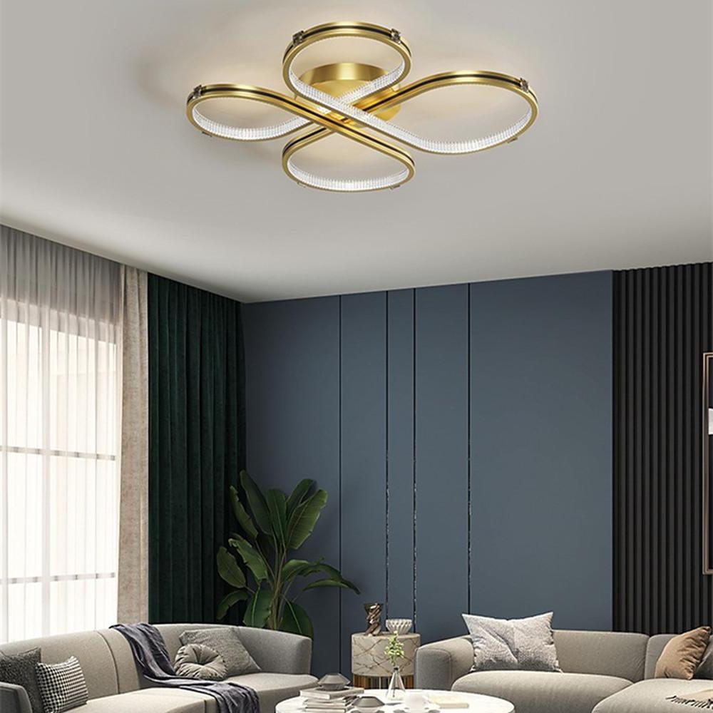 22'' LED 1-Light Circle Design Flush Mount Lights LED Artistic Metal Acrylic Stylish Modern Style Artistic Style Flush Mounts Semi Flush Mounts-dazuma