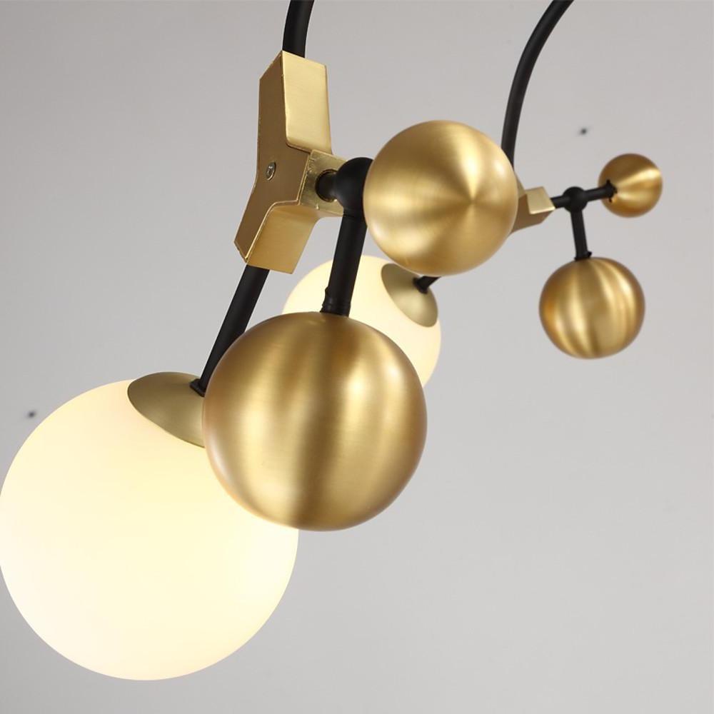 Gold Sputnik Chandelier Cle - Style Chandelier Light with 7 LED Lights