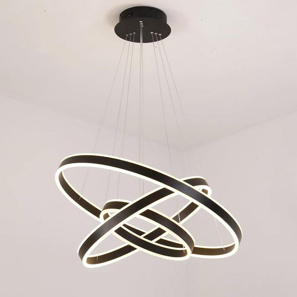 31'' LED 3-Light Circle Design Pendant Light Nordic Style Modern Aluminum Acrylic-dazuma