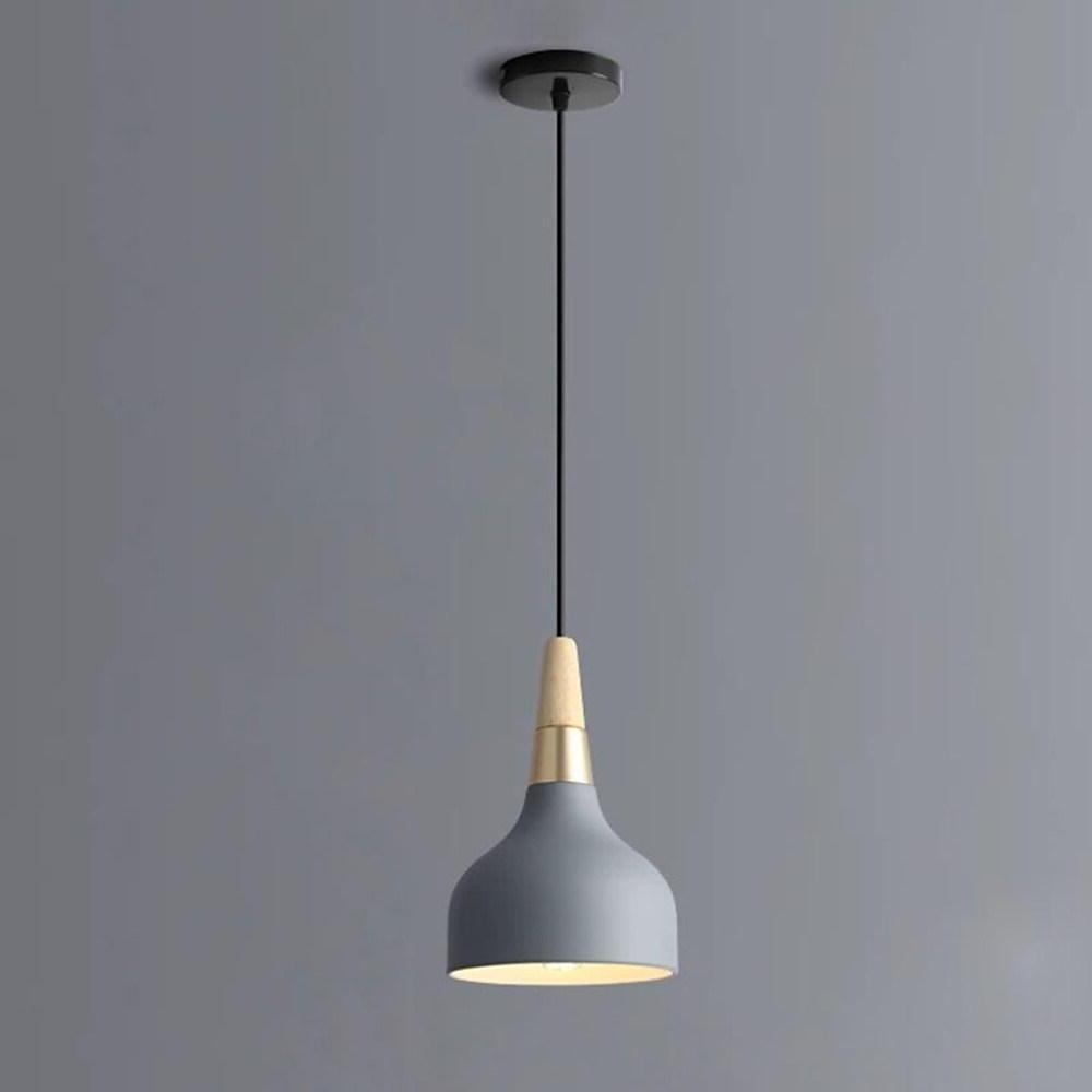 6'' LED 1-Light Lantern Desgin Pendant Light Modern Wood Bamboo Metal Island Lights