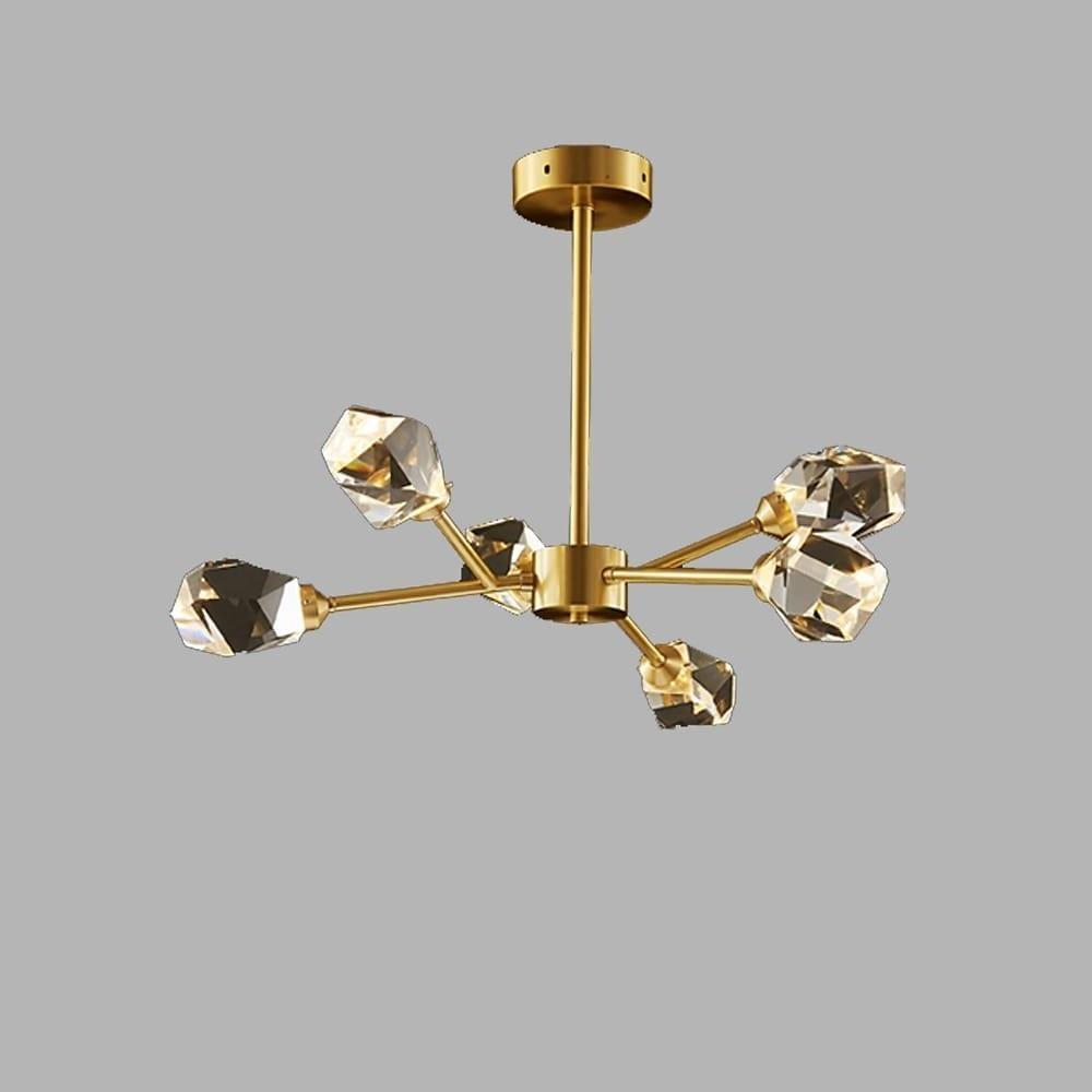 6 - light Electroplated Crystal LED Nordic Chandeliers Hanging Ceiling Lights