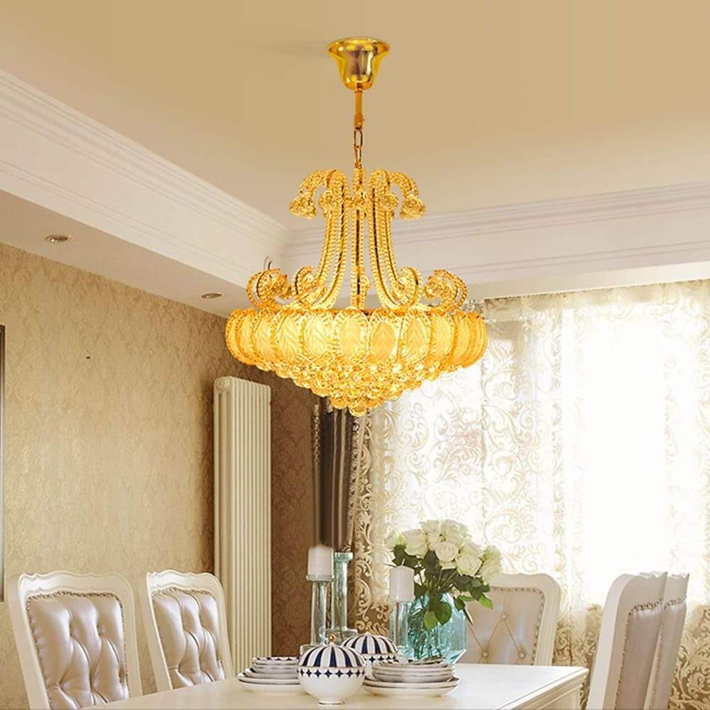 8 - light Modern Gold/Silver Vintage Crystal Chandeliers For Living Room