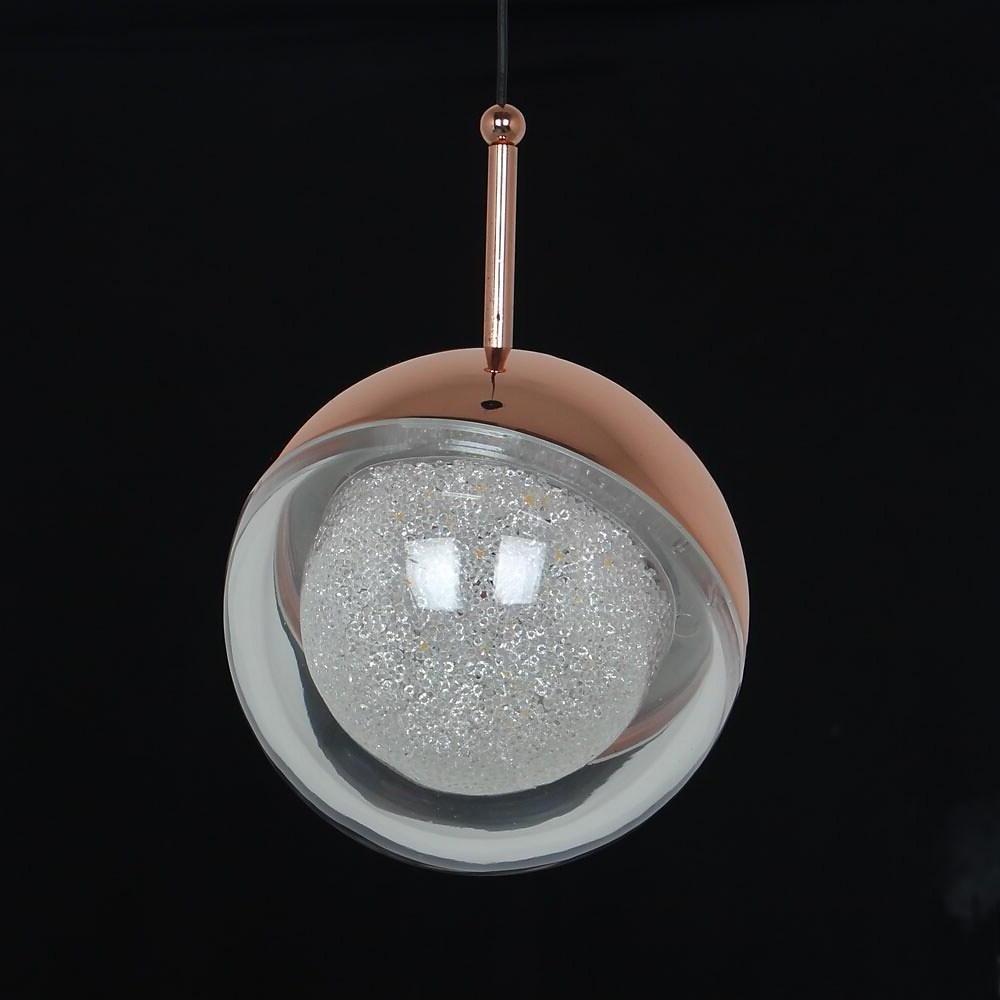 4'' LED 6-Light Chandelier Modern LED Metal Acrylic Mini Globe Island Lights