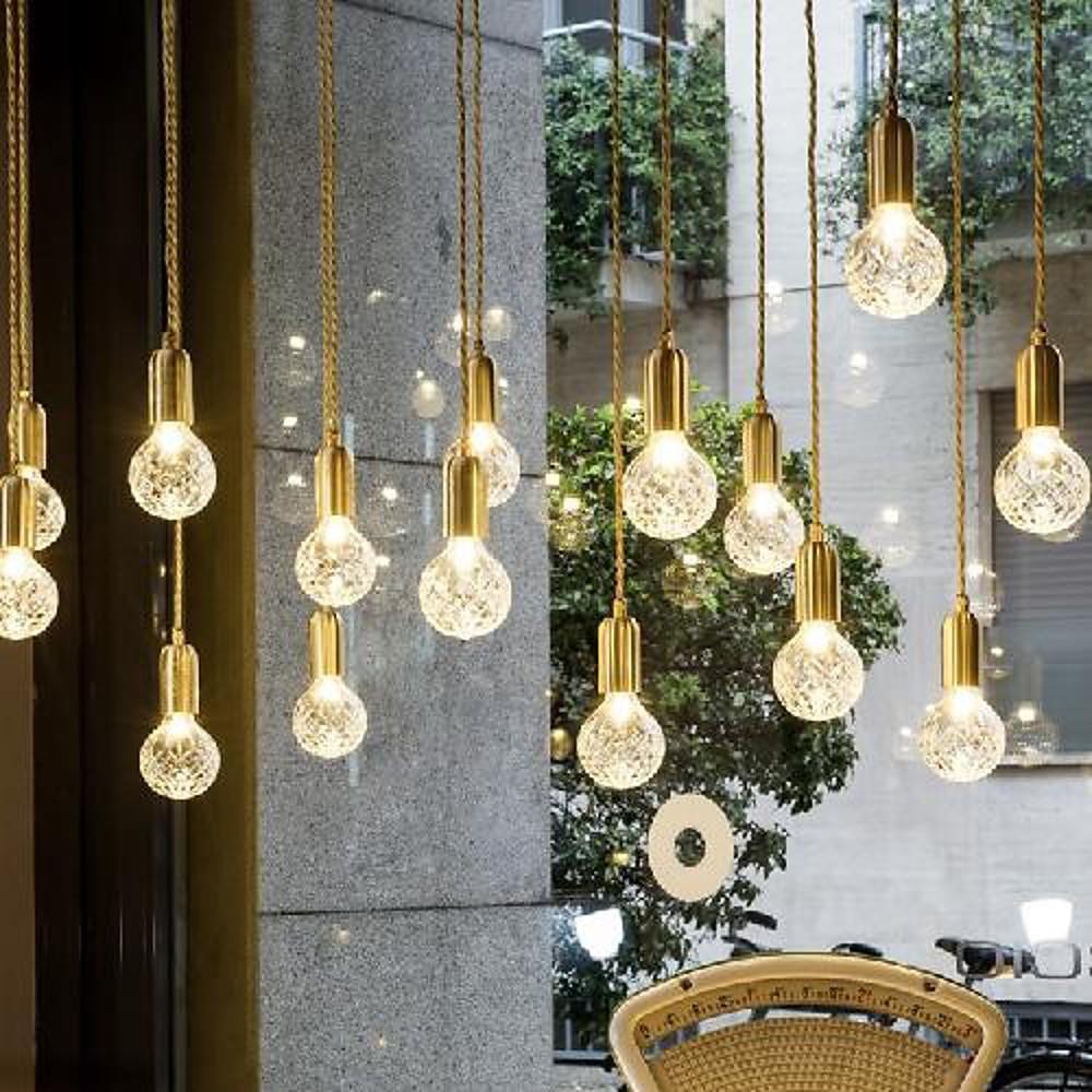 4'' LED 1-Light Single Design Pendant Light Nordic Style LED Metal Glass Island Lights-dazuma