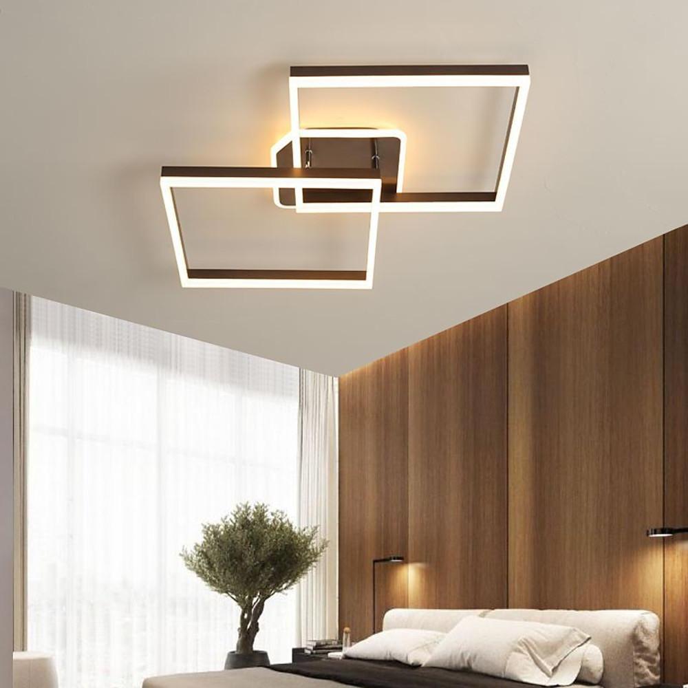 35'' LED 1-Light Geometric Shapes Flush Mount Lights LED Artistic Aluminum Acrylic Dimmable Ceiling Lights-dazuma