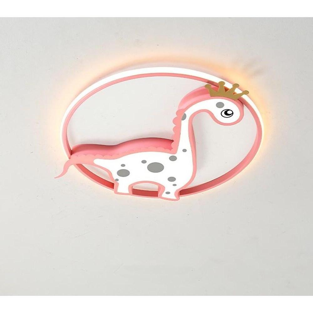 20'' LED 1-Light Circle Design Flush Mount Lights LED Artistic Metal Acrylic Stylish Animal Pattern-dazuma
