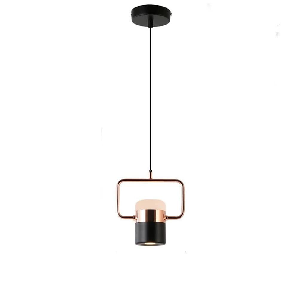 Modern Microphone Shaped Metal Industrial Pendant Light with Ambient Downlight Built - in LED Light Bulb