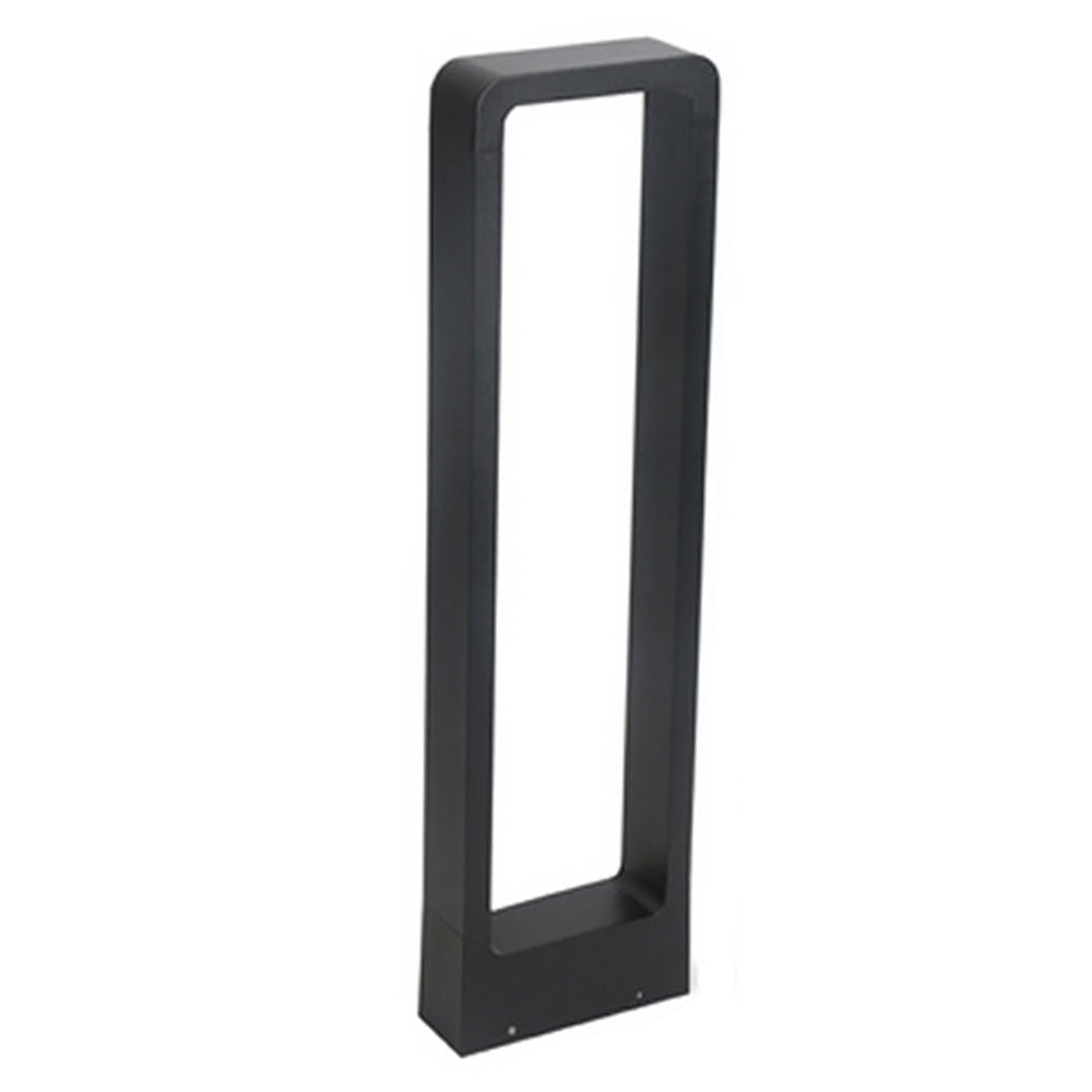 Black bollard lights dimensions, side view with height and width details.