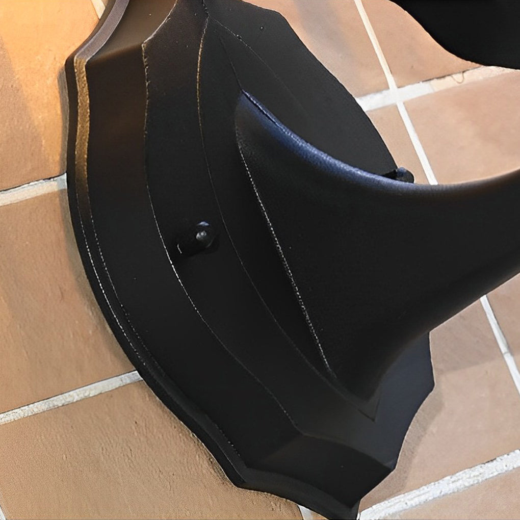 Black outdoor lantern sconce displayed on a white background, showcasing classic design.