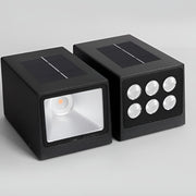 Black solar up down wall light cube design product view