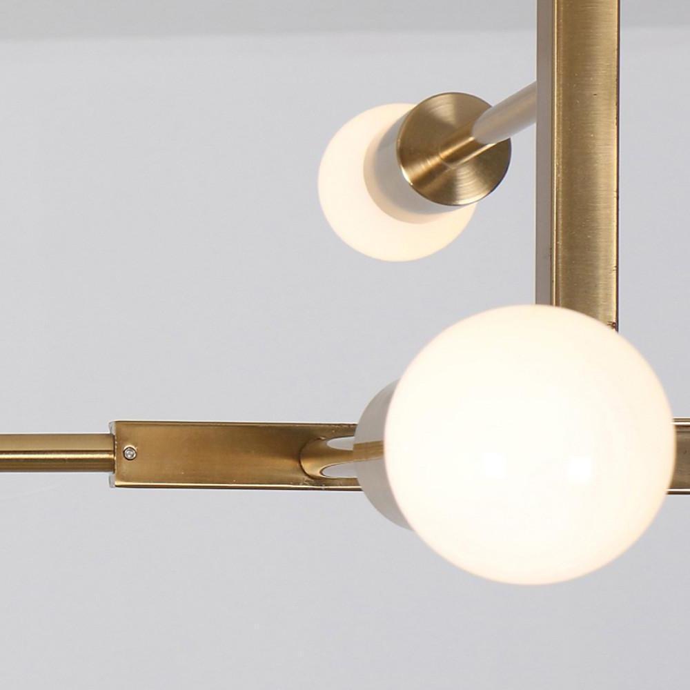 34'' LED Incandescent 5-Light Chandelier Artistic Contemporary Metal Glass Industrial Sputnik Sputnik Design