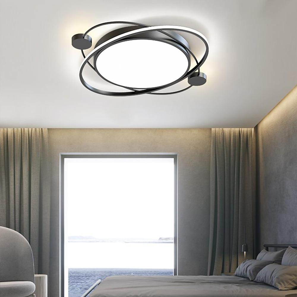 20'' LED 1-Light Dimmable Flush Mount Lights Nordic Style Modern Metal Aluminum Plastic Dimmable Ceiling Lights-dazuma