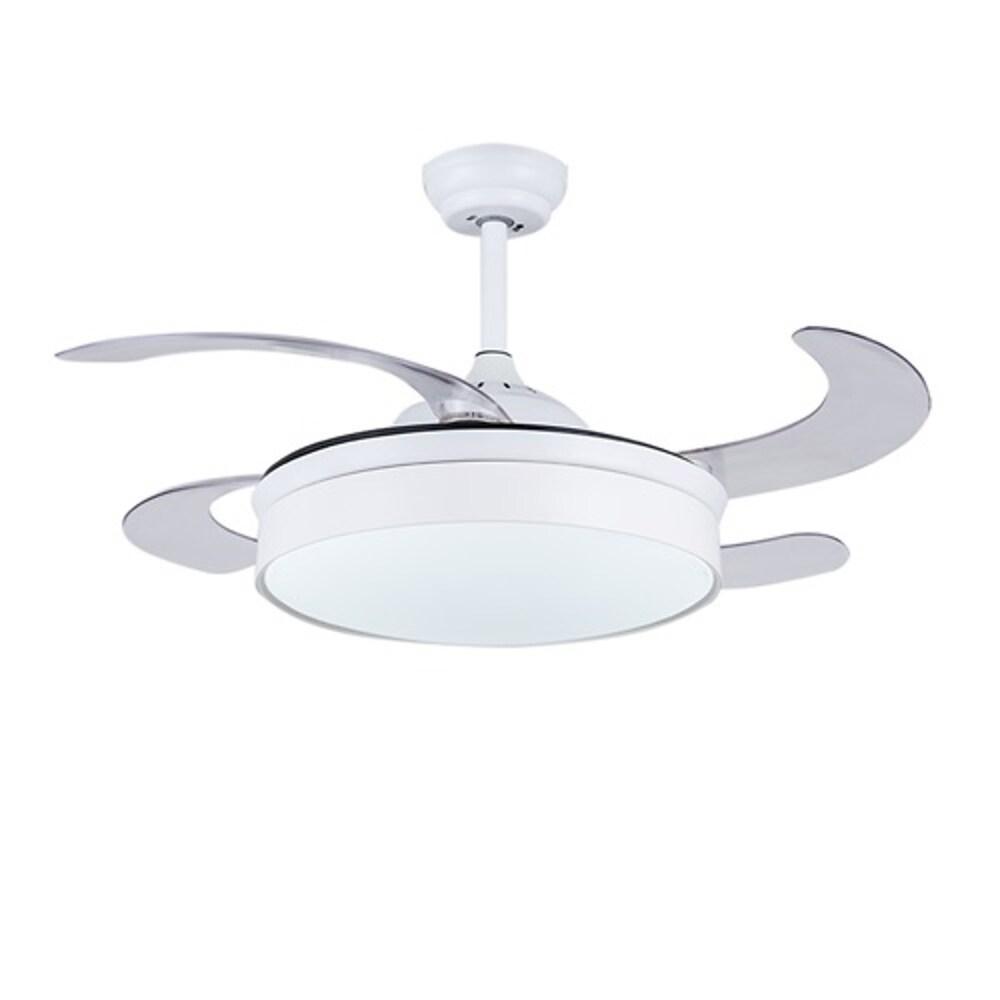 19'' LED 1-Light Single Design Ceiling Fan Nordic Style LED ABS Acrylic Metal Minimalist Modern Style Ceiling Fan Lights-dazuma