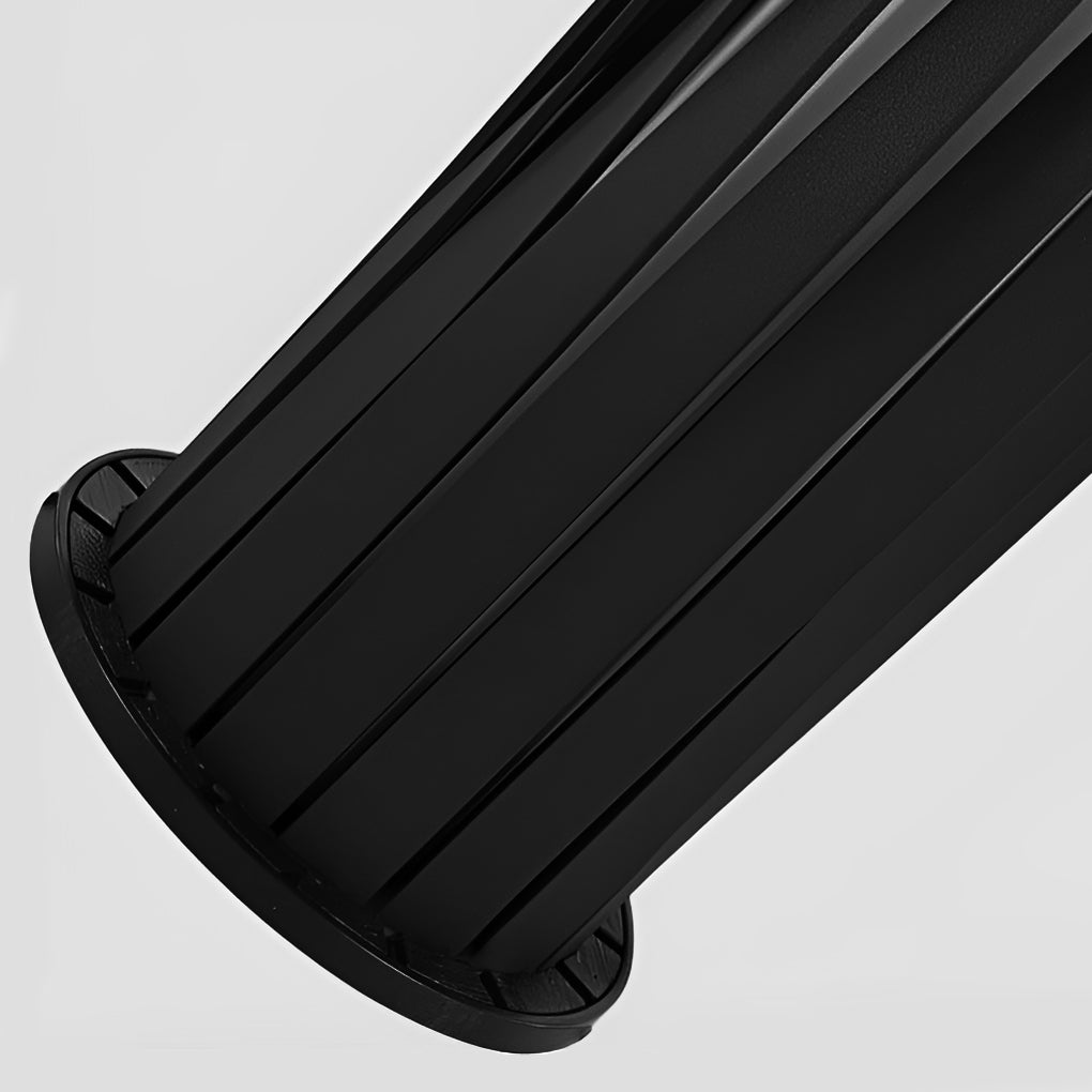 Bottom view of bollard path light base and mounting structure.