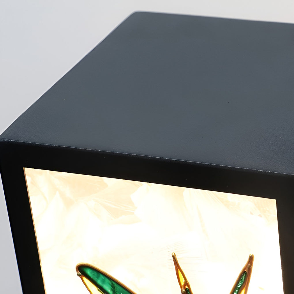 Bollard pathway lights with side view of their modern design and light diffusion.