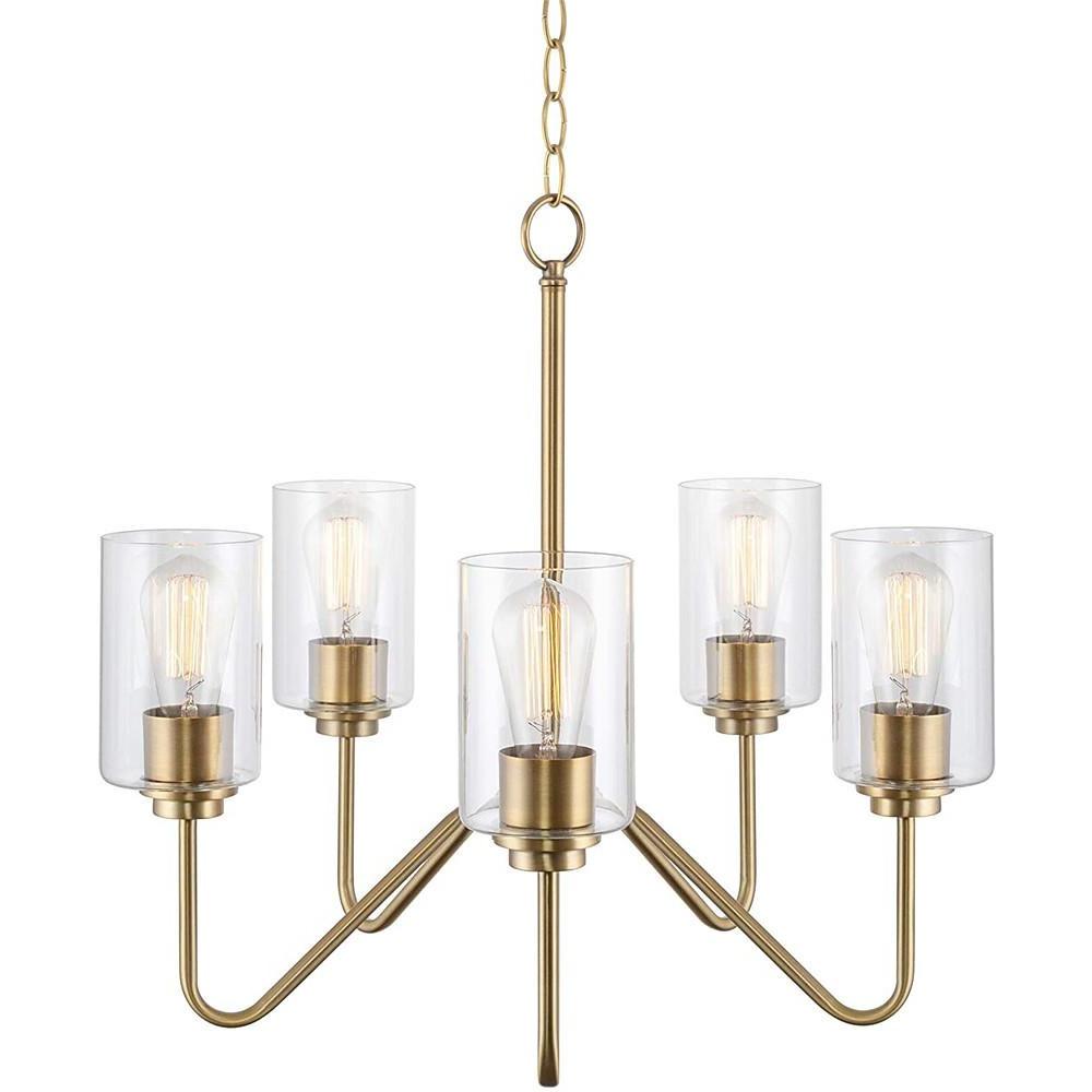 5 - light Candelabra Design Electroplated Glass Modern Chandeliers