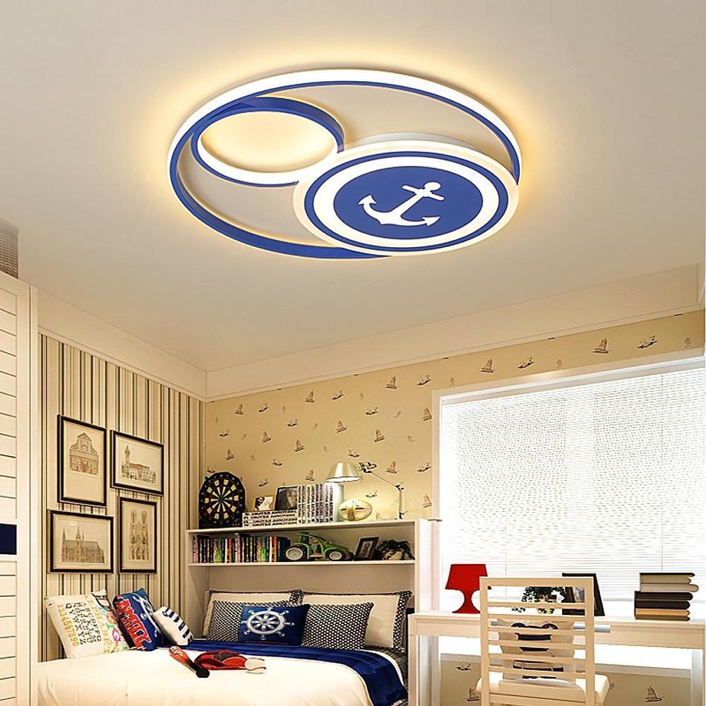 16'' LED 1-Light LED Adorable Creative Flush Mount Lights Modern LED Metal Acrylic Novelty Dimmable Ceiling Lights