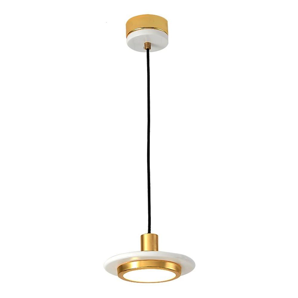 8'' LED 1-Light Pendant Light Nordic Style Traditional Classic Metal Acrylic Circle Island Lights-dazuma