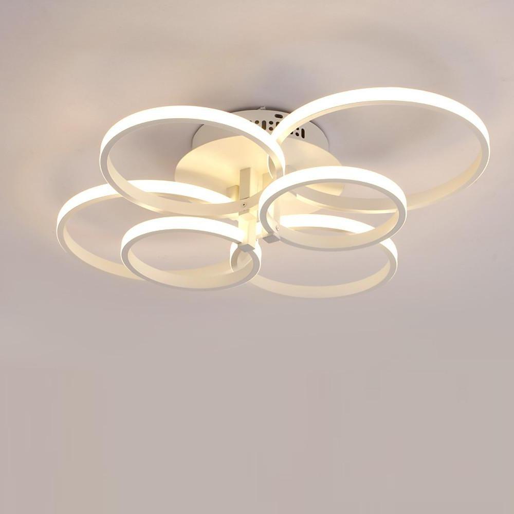 28'' LED 6-Light Mini Style Flush Mount Lights LED Modern Contemporary Metal Silica gel Dimmable Ceiling Lights