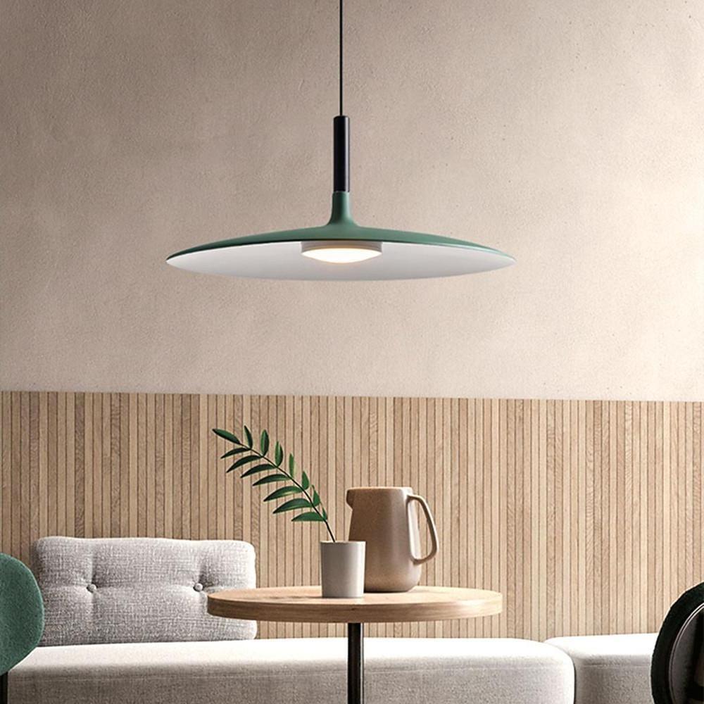 18'' LED 1-Light Single Design Pendant Light Nordic Style Country Metal PVC Island Lights