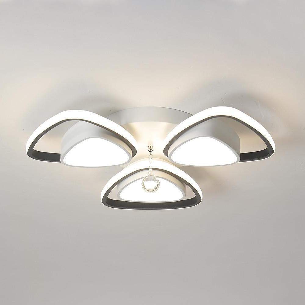 20'' LED 1-Light Geometric Shapes Flush Mount Lights Modern LED Metal Acrylic Crystal Mini Geometrical Dimmable Ceiling Lights