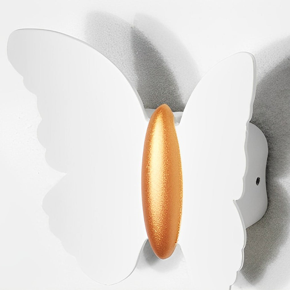 Butterfly wall lamp with side view showing depth and light diffusion.