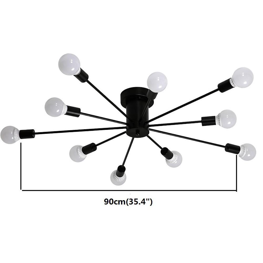 35'' LED Incandescent 10-Light Flush Mount Lights Modern Country Metal Linear Ceiling Lights-dazuma
