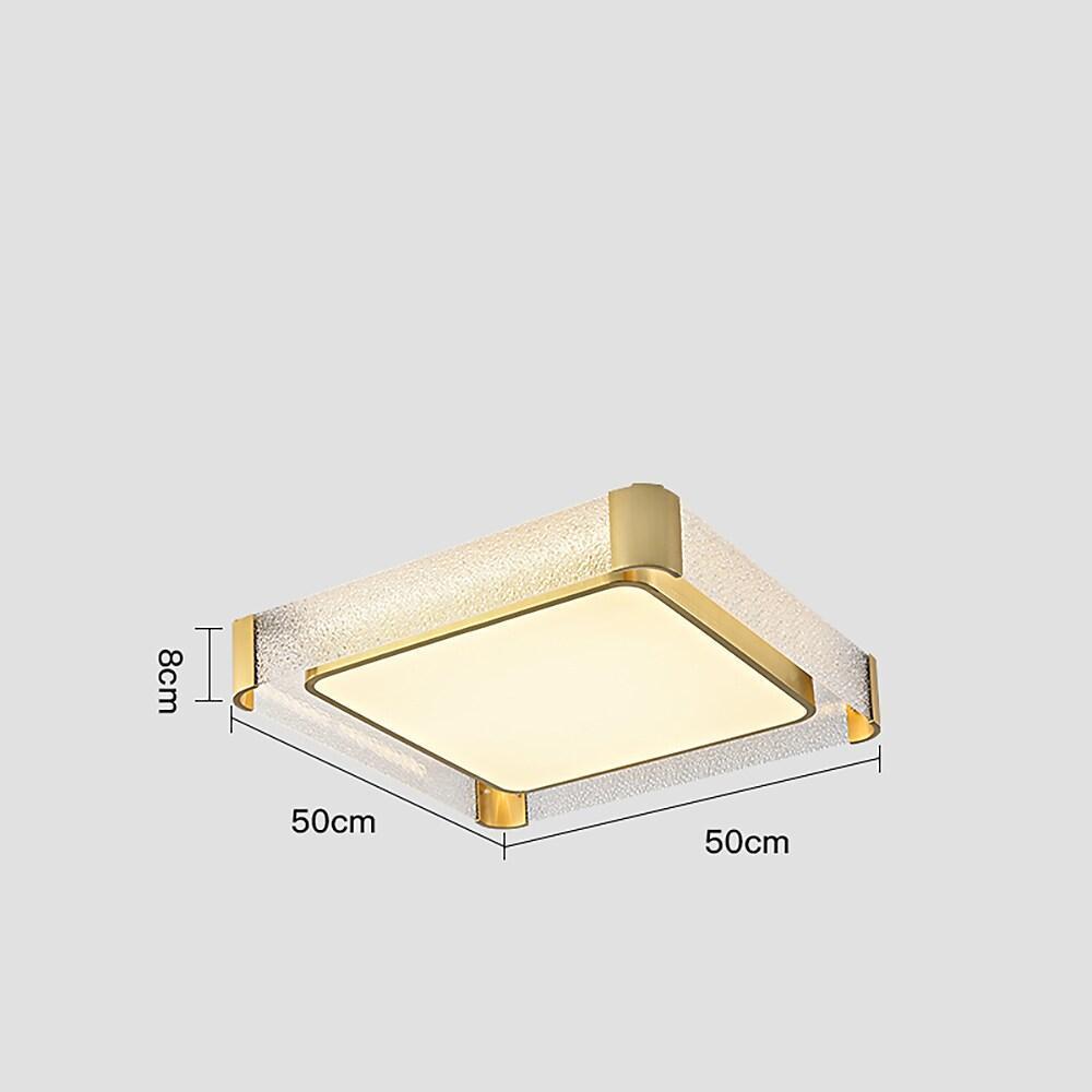20'' LED 2-Light Single Design Flush Mount Lights Nordic Style LED Copper Glass Flush Mounts Semi Flush Mounts