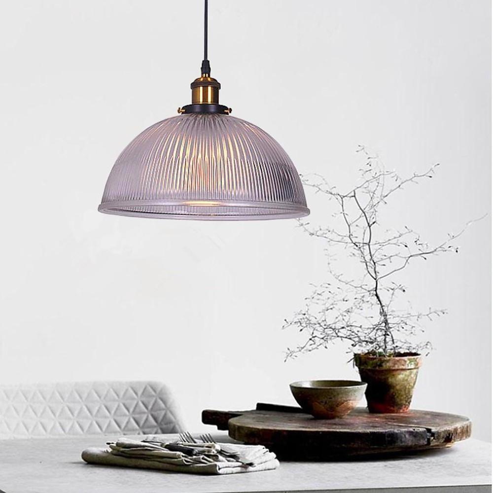 Electroplated Metal Glass Bowl - shaped LED Vintage Pendant Lighting