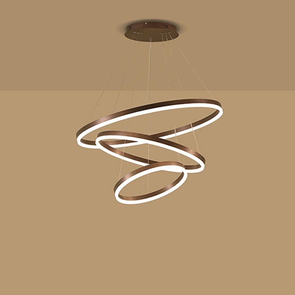 31'' LED 3-Light Circle Design Pendant Light Aluminum Acrylic Circle-dazuma