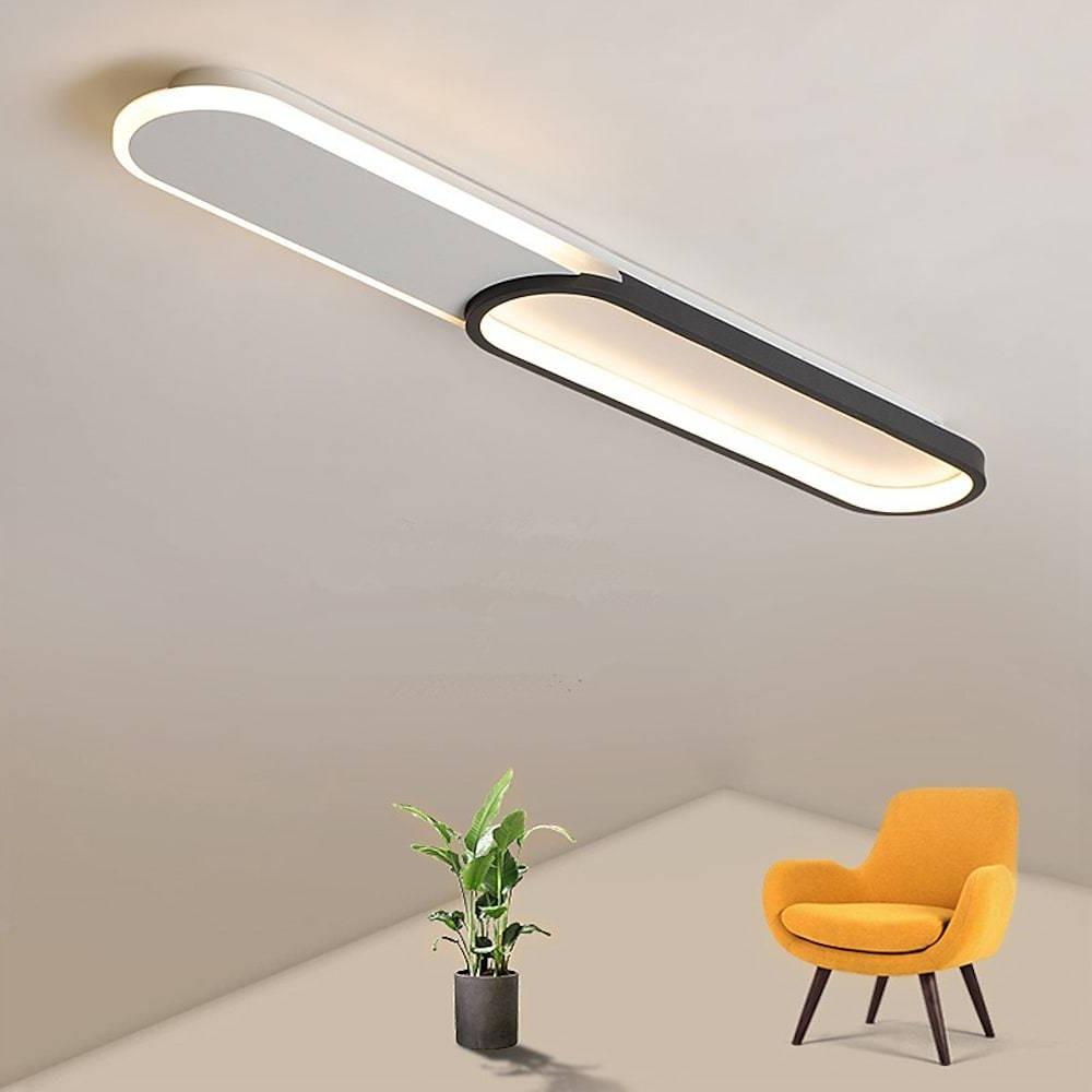 31'' LED 2-Light Geometric Shapes Flush Mount Lights Modern LED Metal Acrylic Ceiling Lights-dazuma
