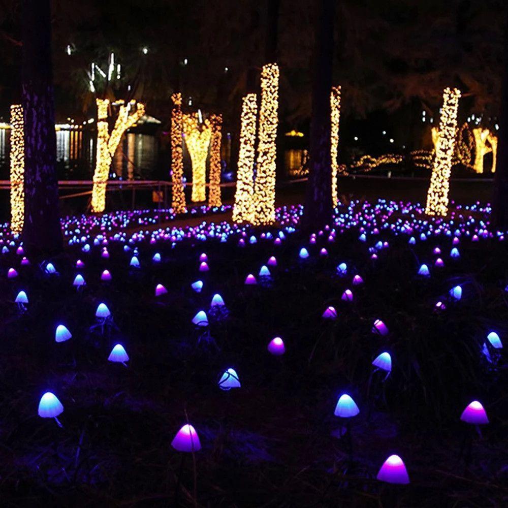 Solar String Lights Garden Decoration LED Mushroom Lights Outdoor Waterproof Fairy Light 5M-20LEDs 3M-10LEDs Garland Patio Holiday Decoration Outdoor IP65 Solar Light-dazuma