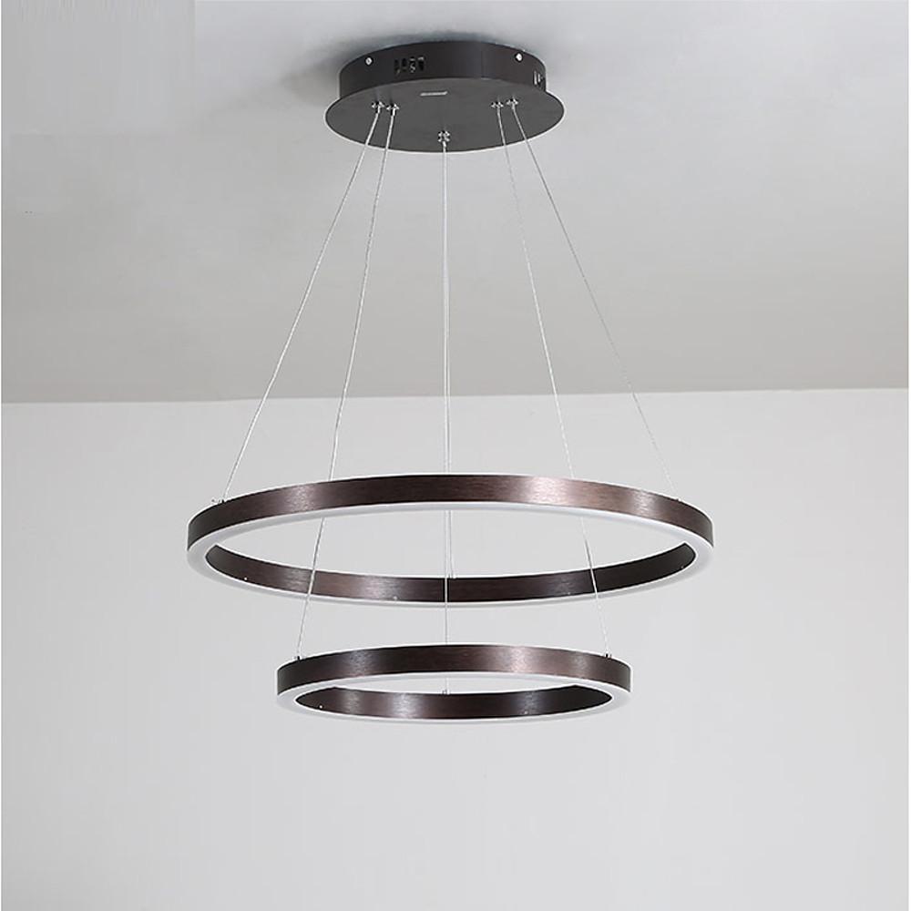 24'' LED 1-Light Dimmable Adjustable Chandelier Modern LED Aluminum Acrylic Circle Circle Design-dazuma