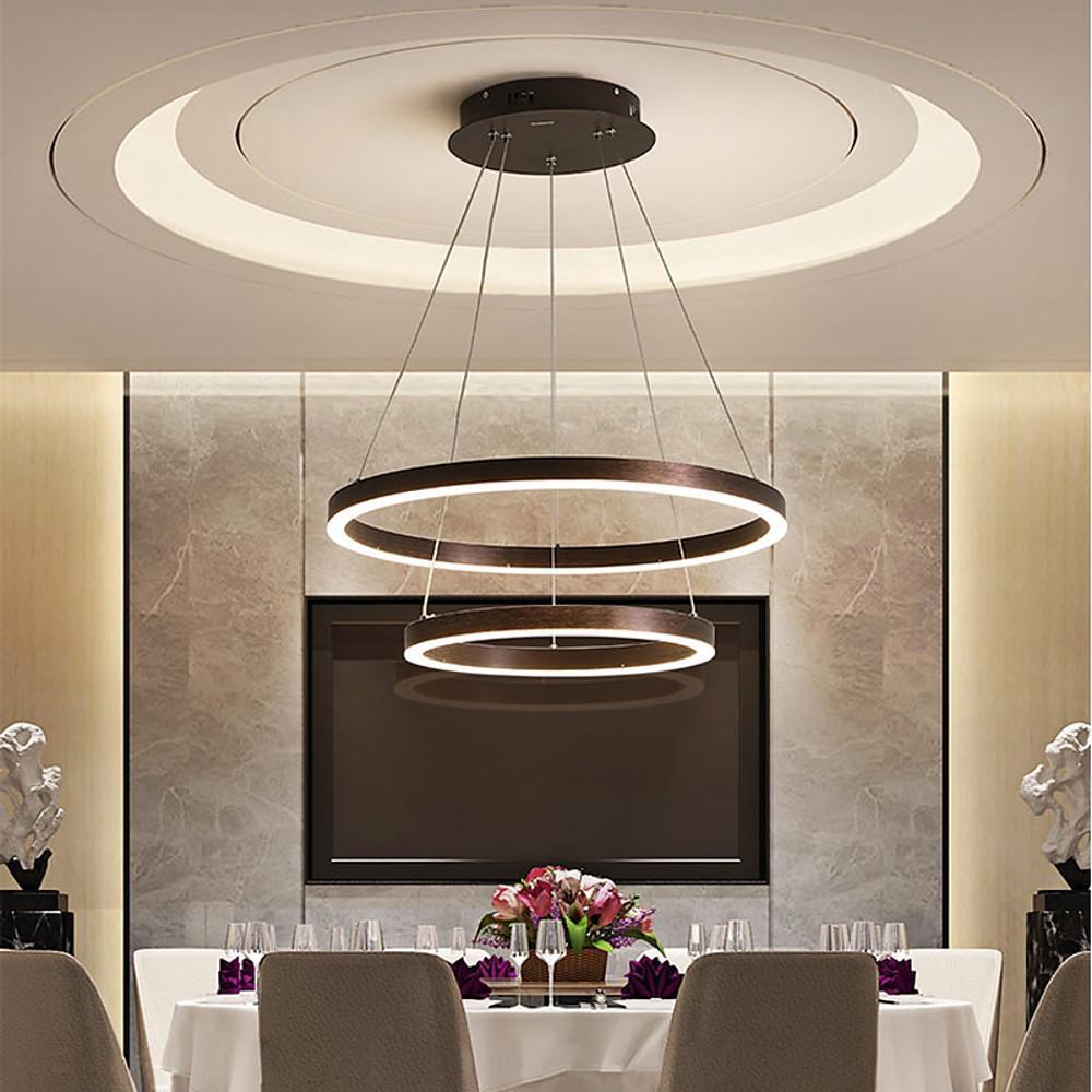 Modern LED Circular Chandelier Two - Tier Minimalist Pendant Light