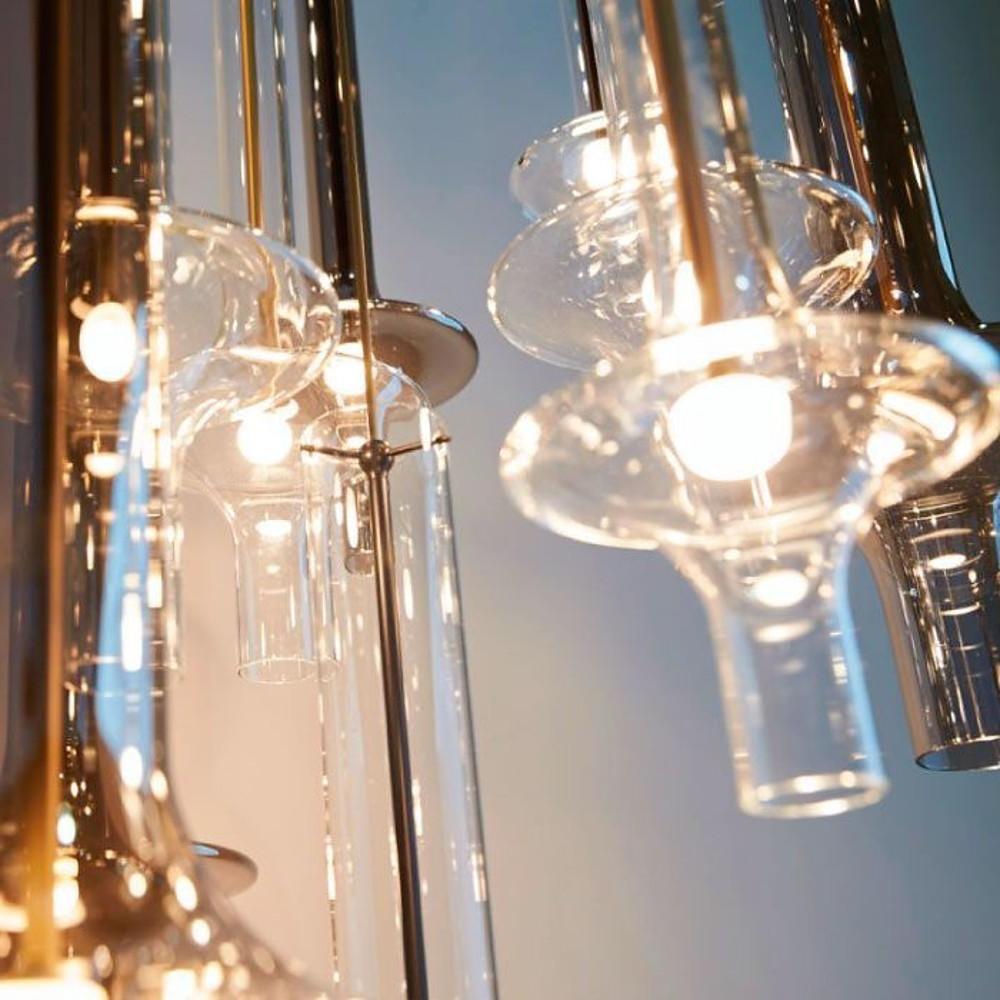 Modern Glass Metal Industrial Pendant Light