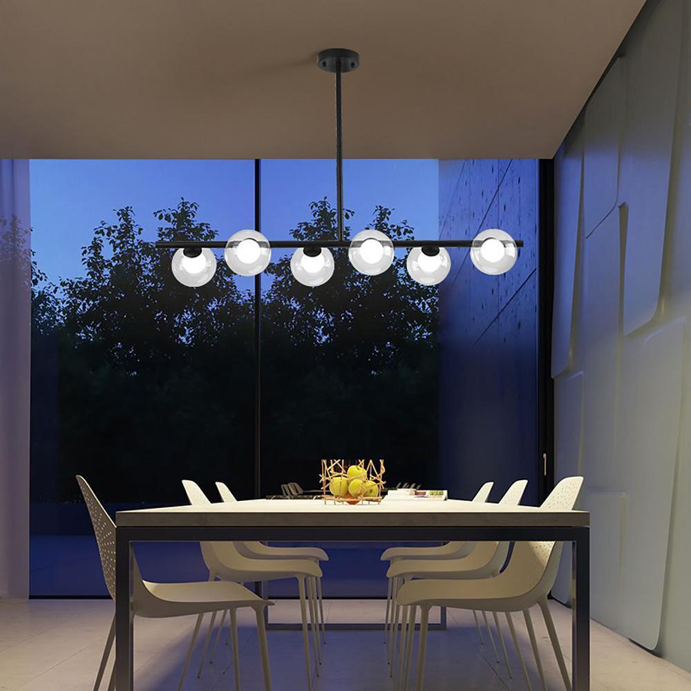 39'' LED 6-Light New Design Chandelier Nordic Style Modern Metal Glass Island Island Lights